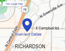 Click for a live map of BlueVault Richardson Dallas Texas